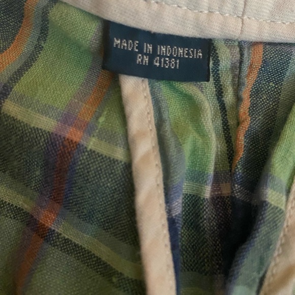 Polo by Ralph Lauren 100% Linen Skater Golf Shorts Green Plaid Plus Size M42 - Picture 7 of 15